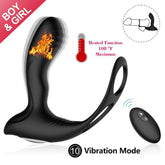 Vibrador masajeador de próstata, tapón anal, control inalámbrico, anillo retardante de eyaculación